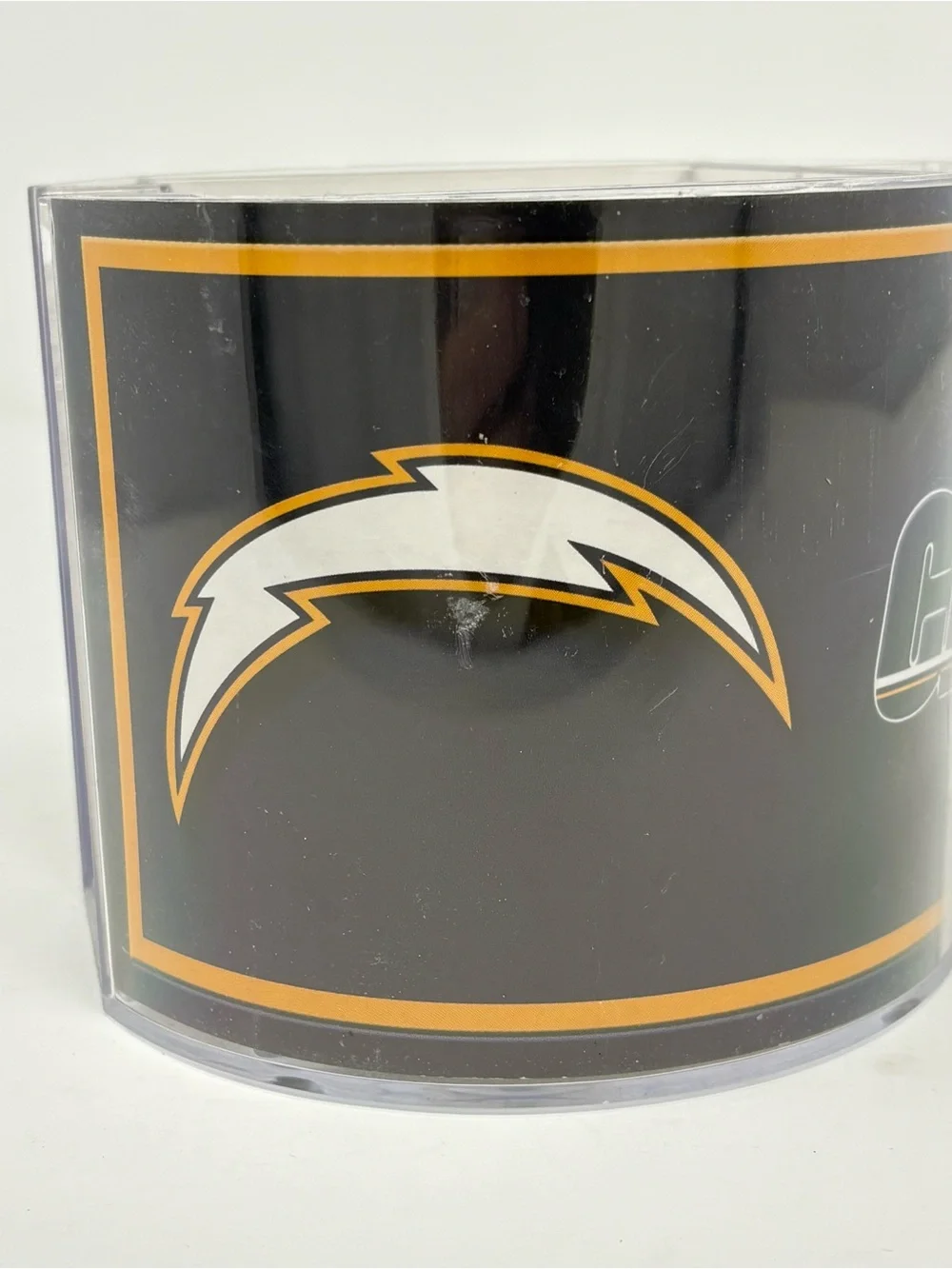 San Diego Chargers Memo Pad Pencil Holder Cup Desk Organizer NFL New Open Item